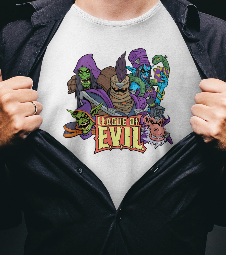 League Of Evil Fantasy Villains Assembly T-Shirt
