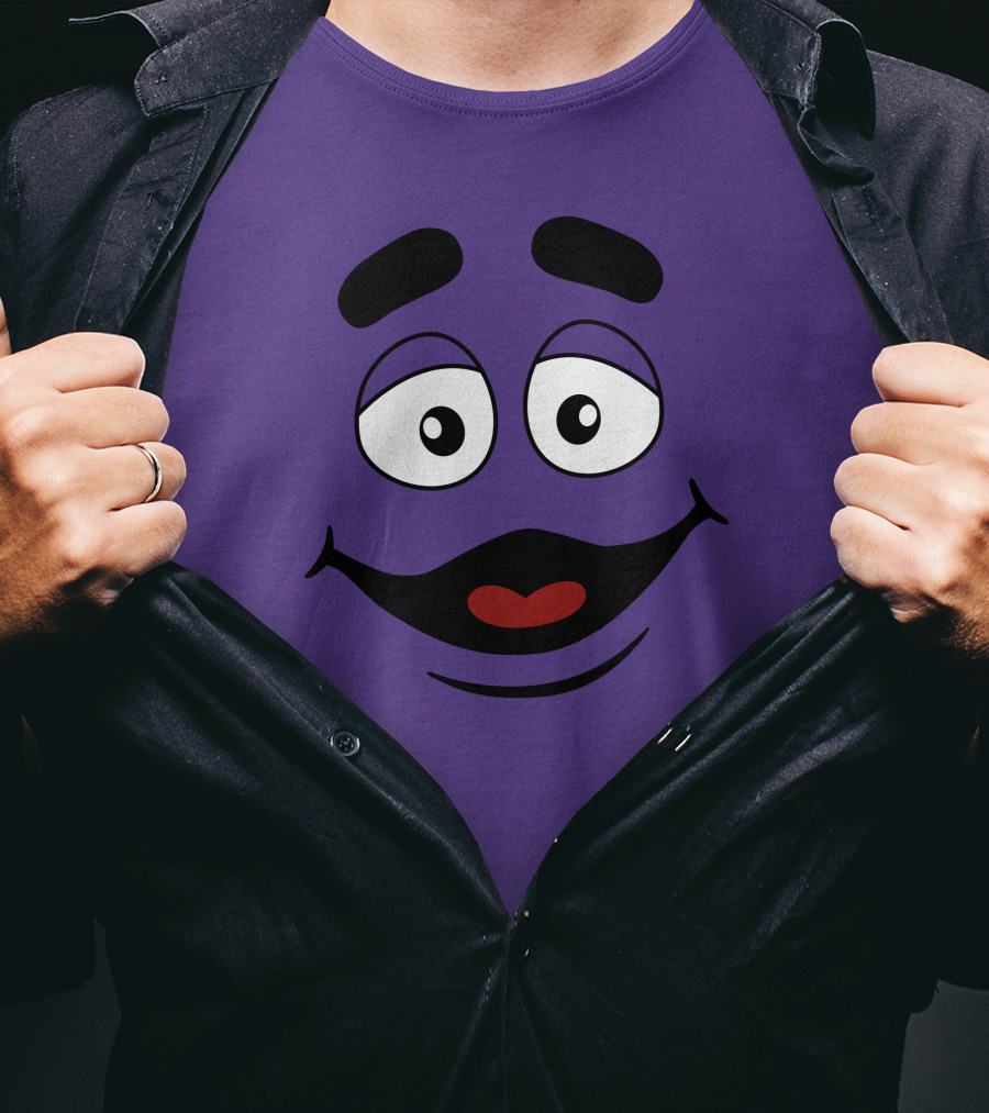 Grimace Smile Face McDonald's Character T-Shirt