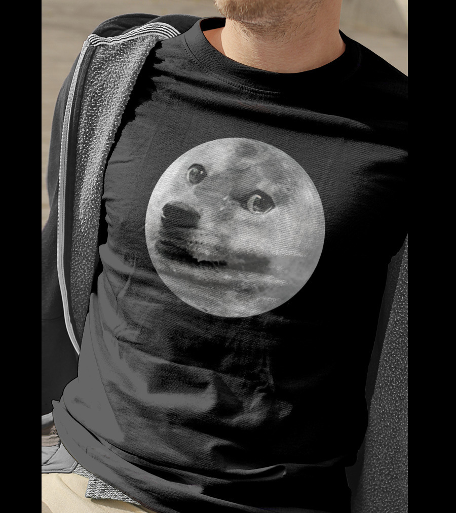 Doge Moon Meme Iconography To The Moon T-Shirt