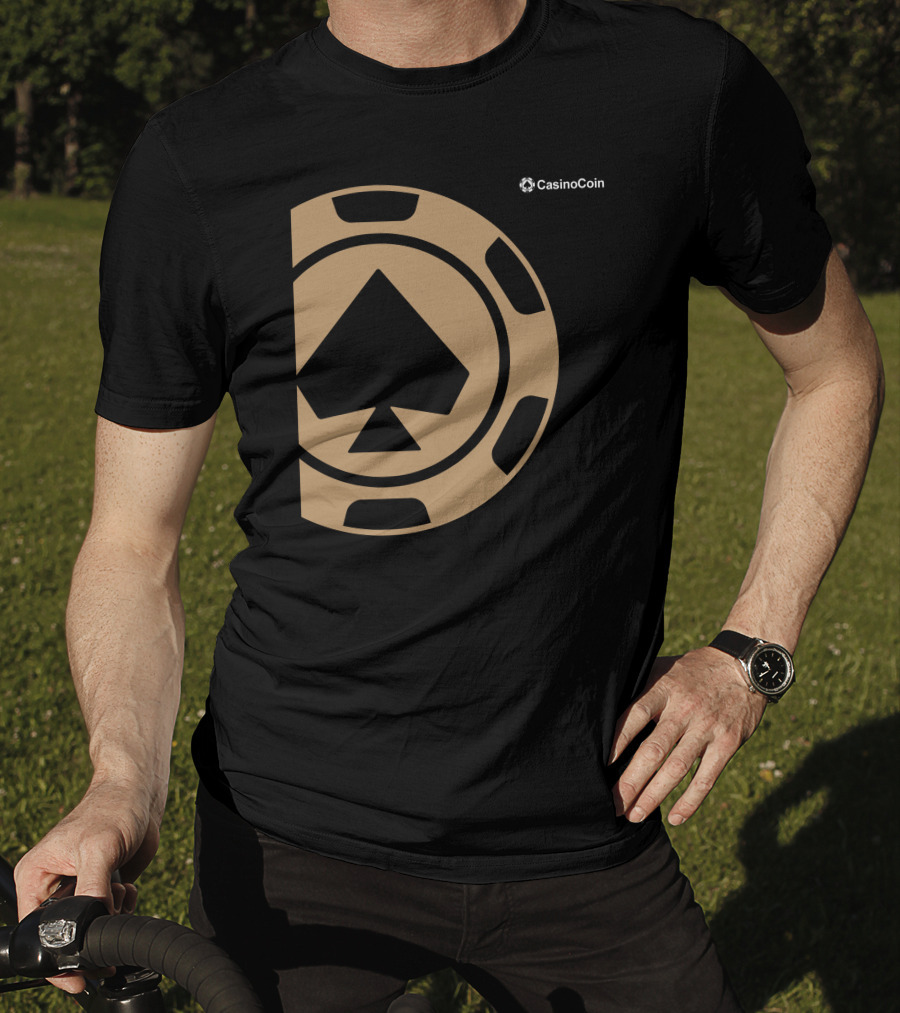 Casinocoin Gold Spade Chip T-Shirt
