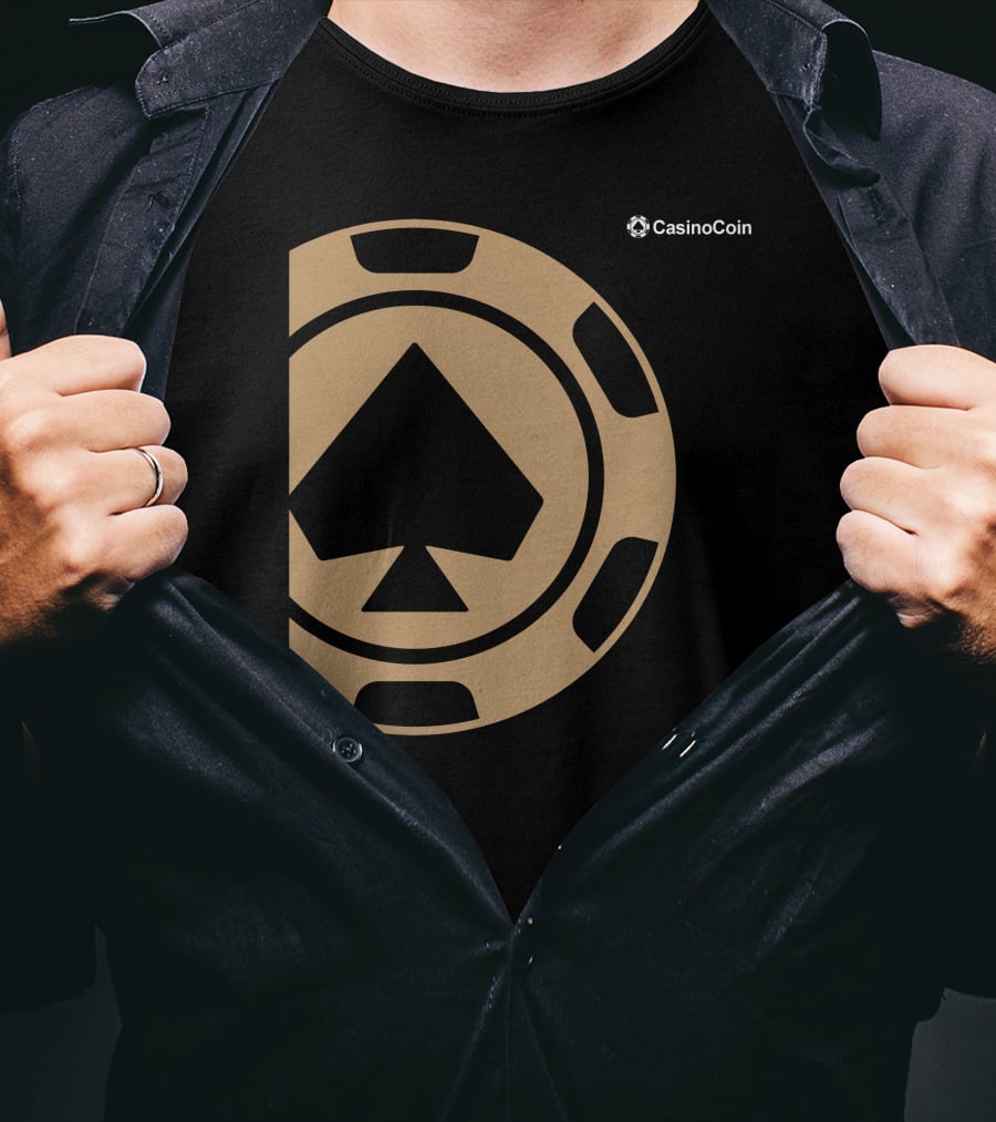 Casinocoin Gold Spade Chip T-Shirt