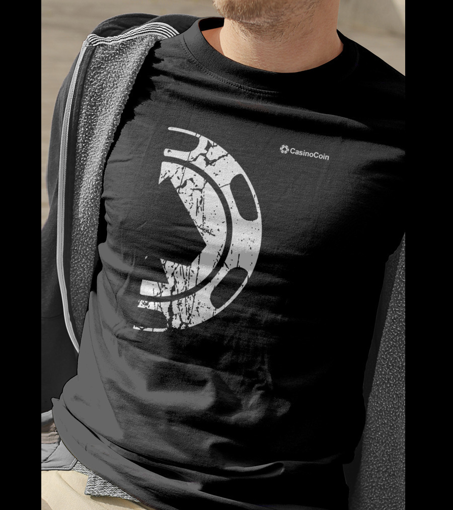 CasinoCoin Grunge Distressed Style Text Cryptocurrency T-Shirt