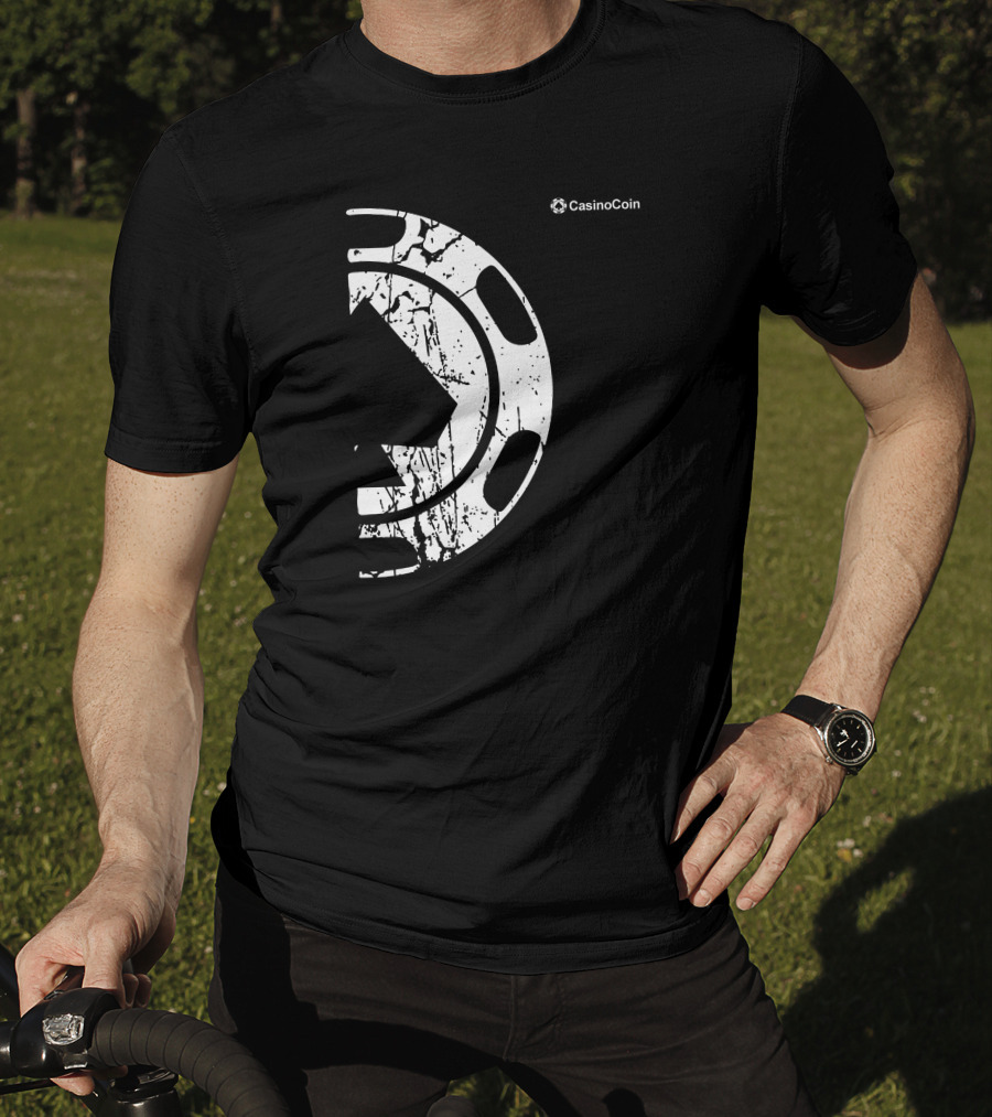 CasinoCoin Grunge Distressed Style Text Cryptocurrency T-Shirt
