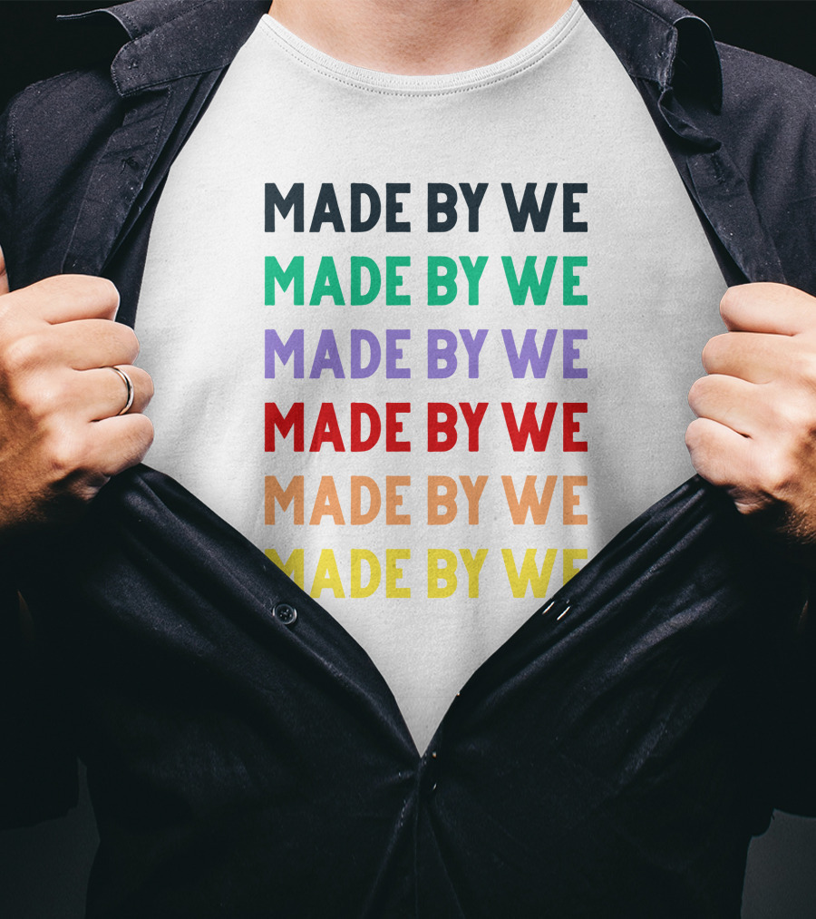 Made By We Rainbow Multicolor Typography T-Shirt
