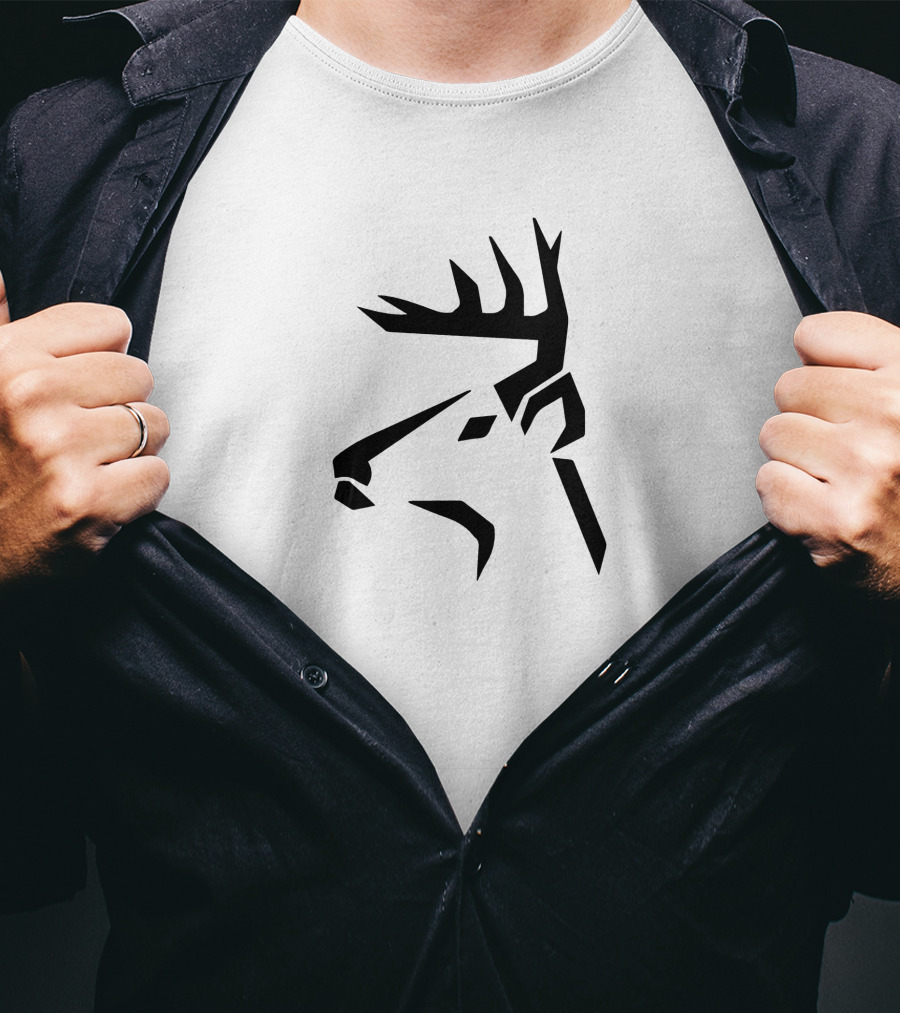 Box Merch Geometric Deer Head T-Shirt