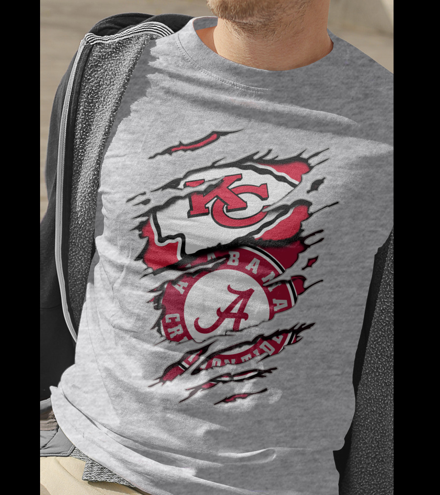 Alabama Crimson Tide And Kansas City Chiefs Fan T-Shirt