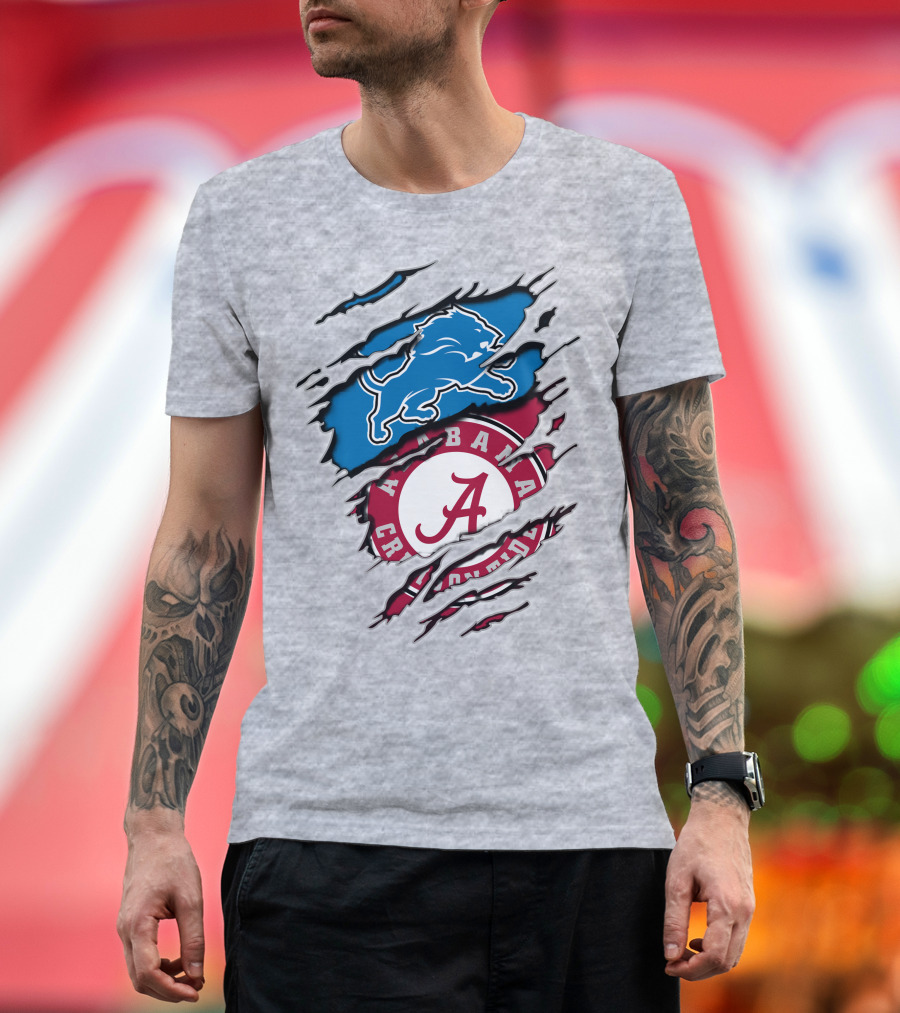 Detroit Lions Alabama Crimson Tide T-Shirt