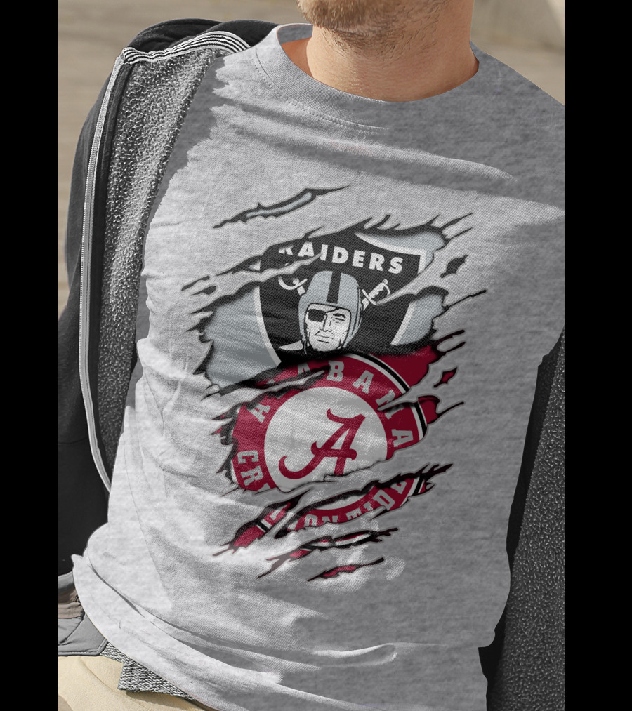 Alabama Crimson Tide Raiders Nfl Crossover T-Shirt