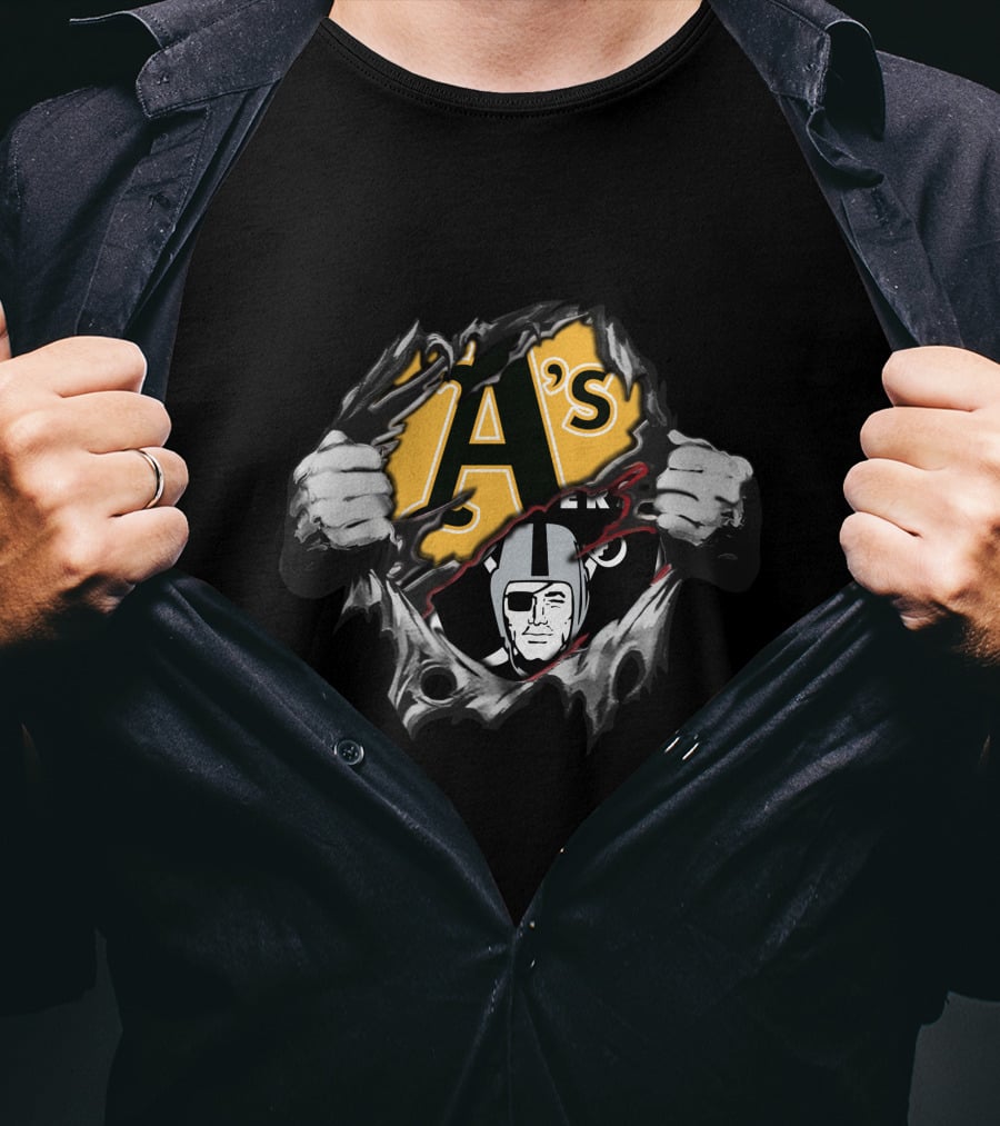 Oakland Raiders A's Dual Team Fan Mashup T-Shirt