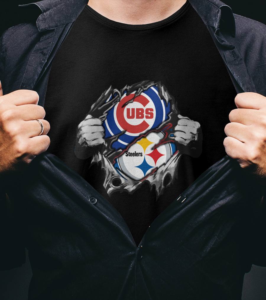 Steelers Cubs Logo Mashup T-Shirt