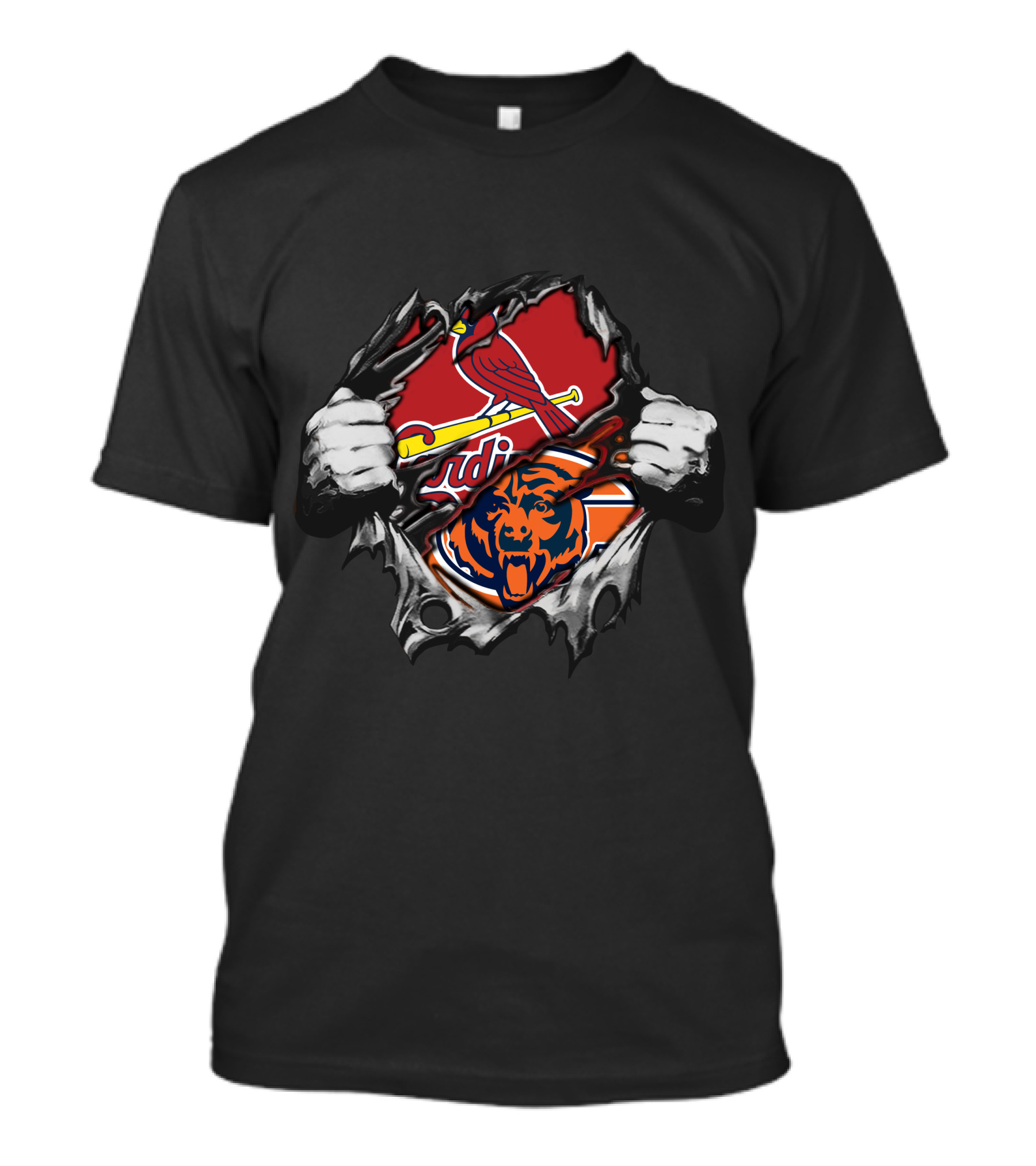 St. Louis Cardinals Chicago Bears Fan Crossover T-Shirt