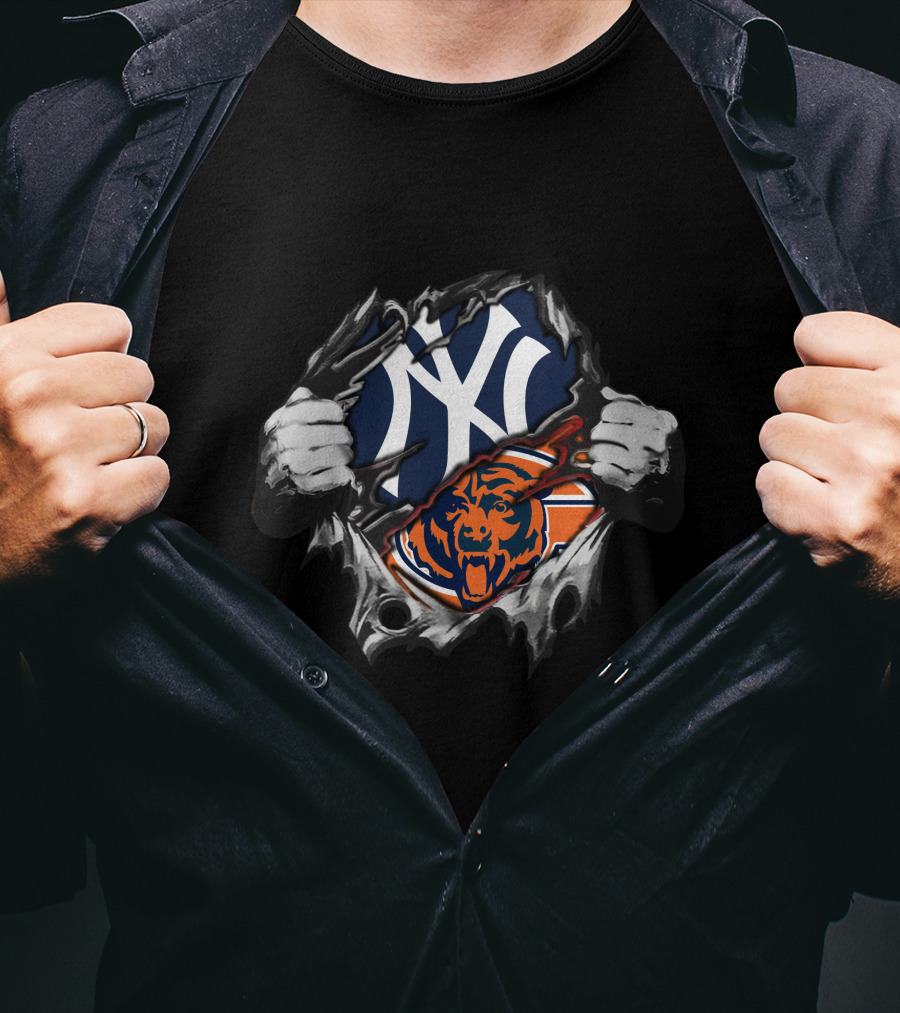 Yankees Bears Crossover Symbol Fusion T-Shirt