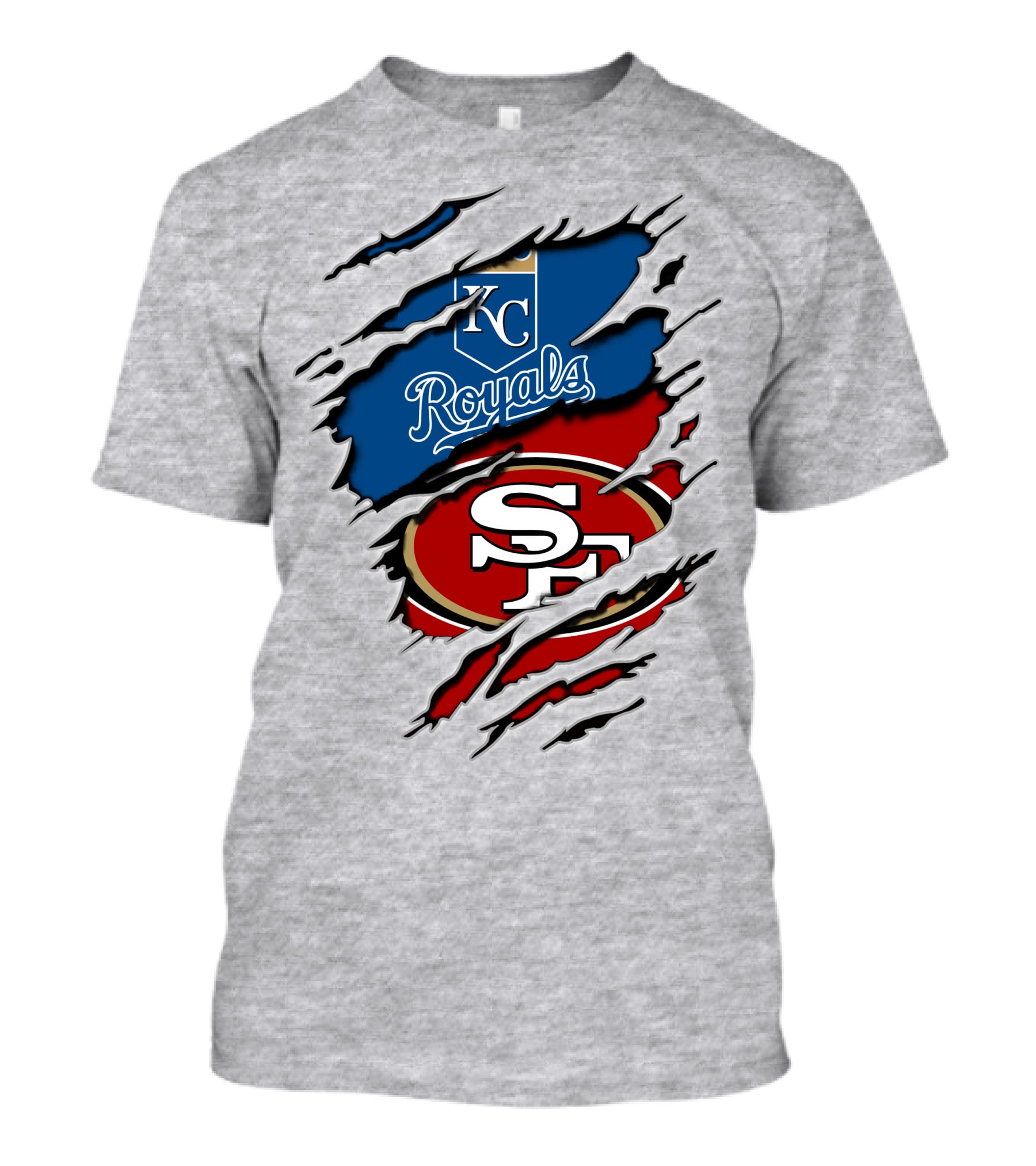 Kc Royals Sf 49ers Logo Mashup T-Shirt