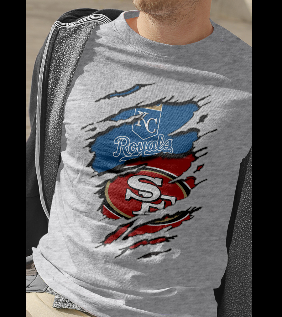 Kc Royals Sf 49ers Logo Mashup T-Shirt