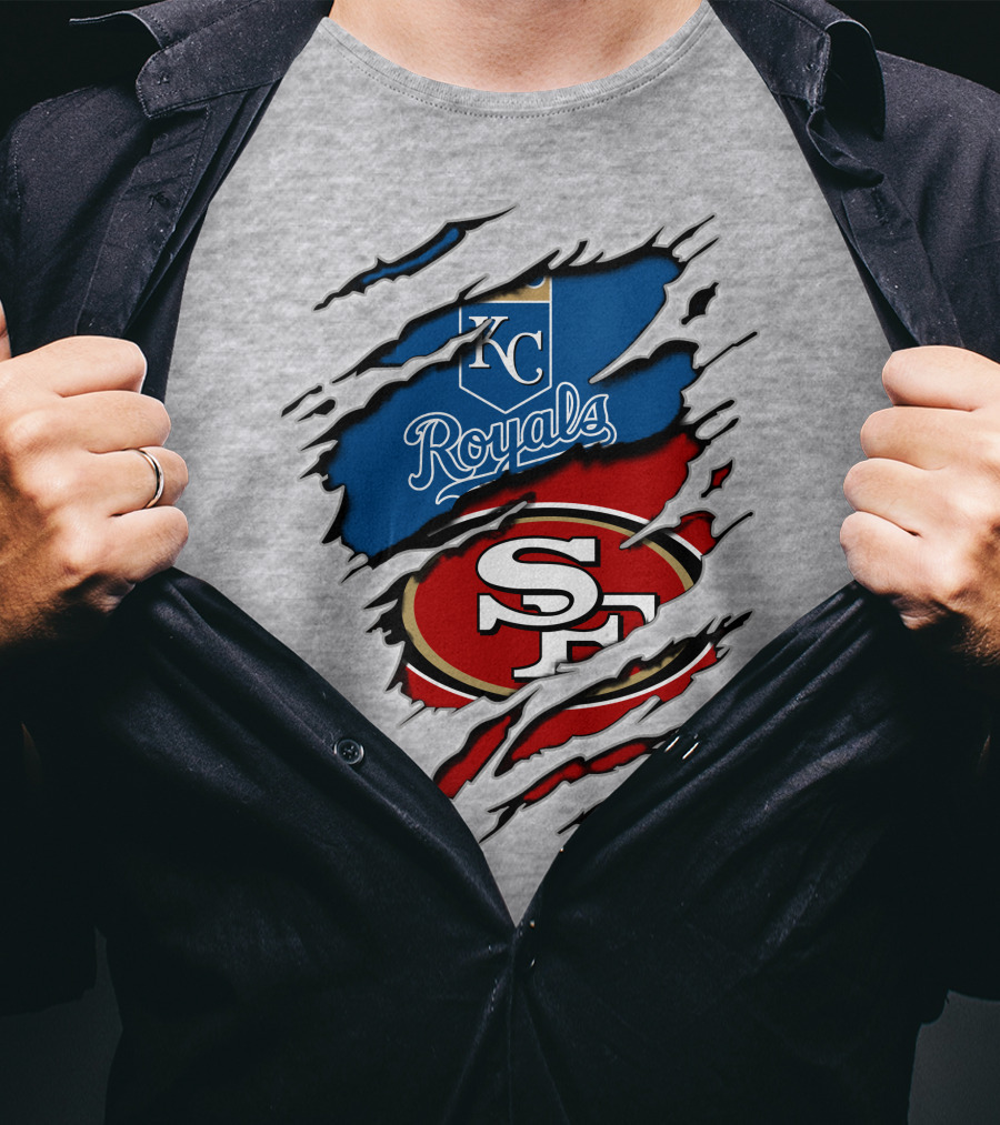 Kc Royals Sf 49ers Logo Mashup T-Shirt