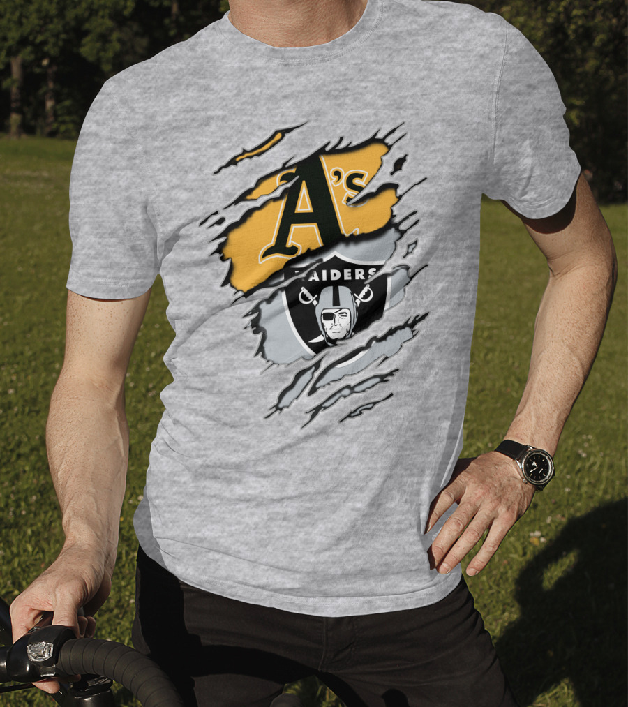 Oakland A's And Raiders Crossover T-Shirt