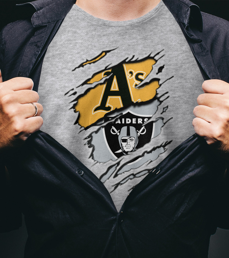 Oakland A's And Raiders Crossover T-Shirt