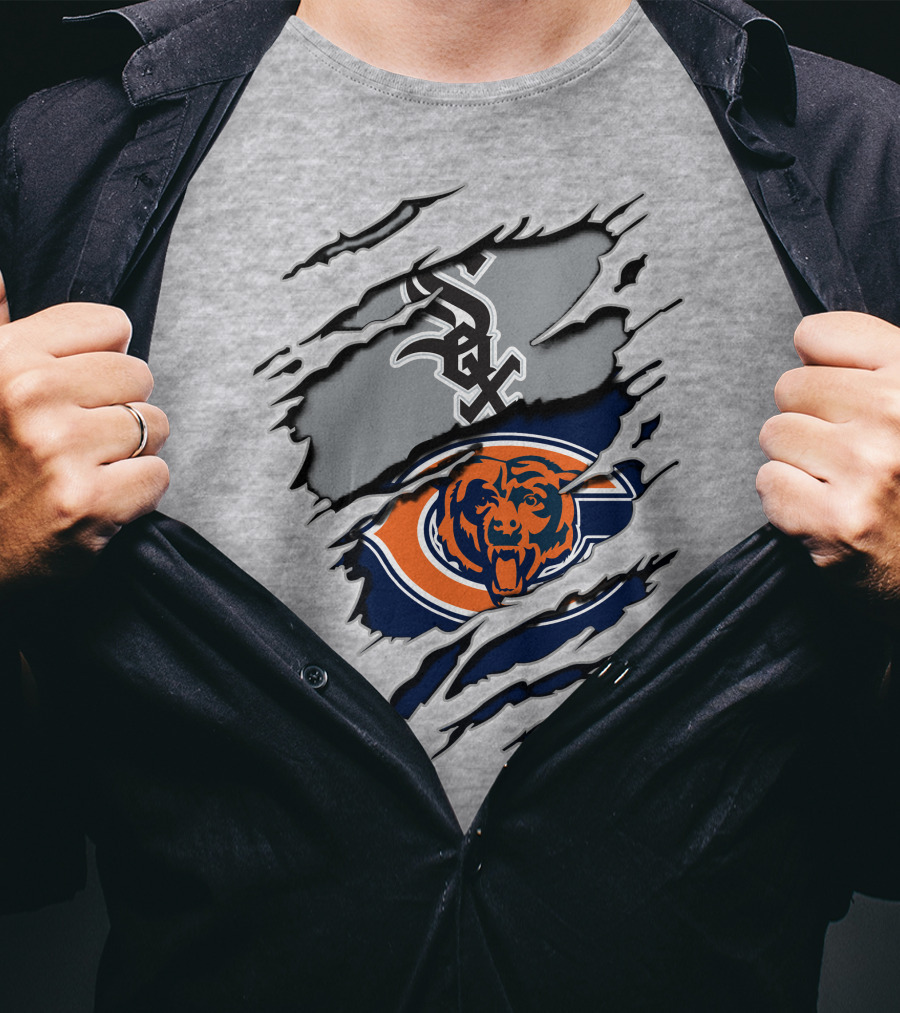 Chicago Bears Whitesox Tear-Through T-Shirt