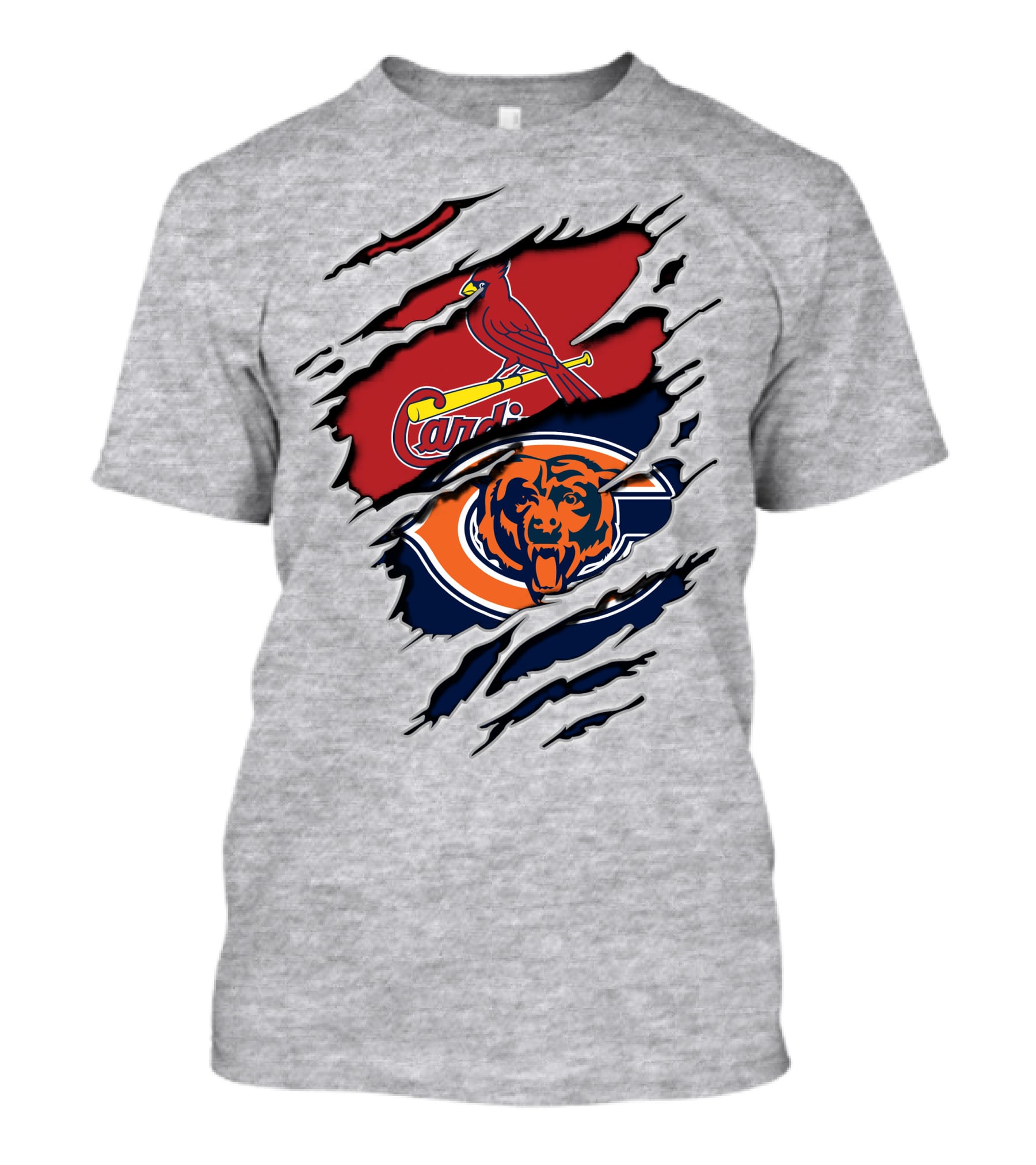 Chicago Bears St. Louis Cardinals Logo Mashup T-Shirt