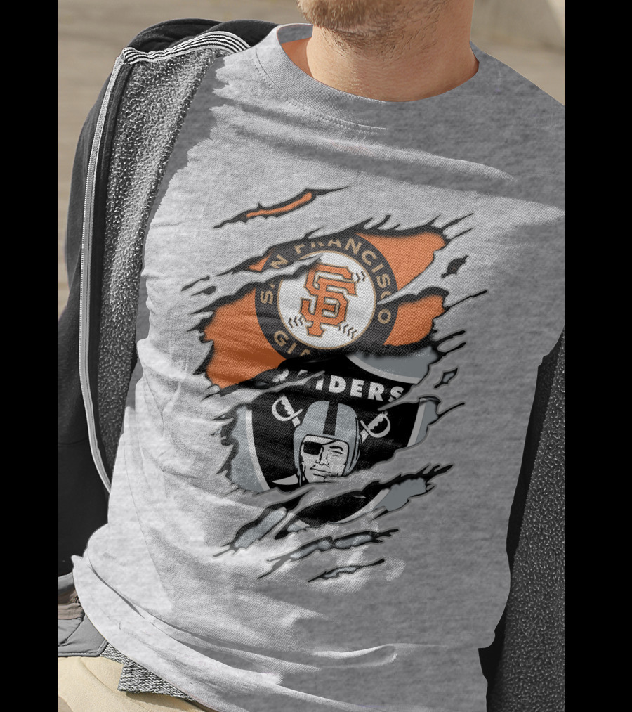 San Francisco Giants Raiders Logo Mashup T-Shirt