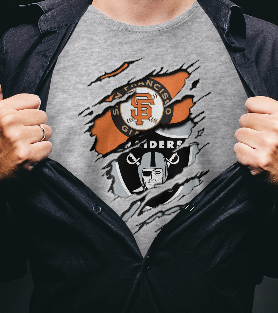 San Francisco Giants Raiders Logo Mashup T-Shirt