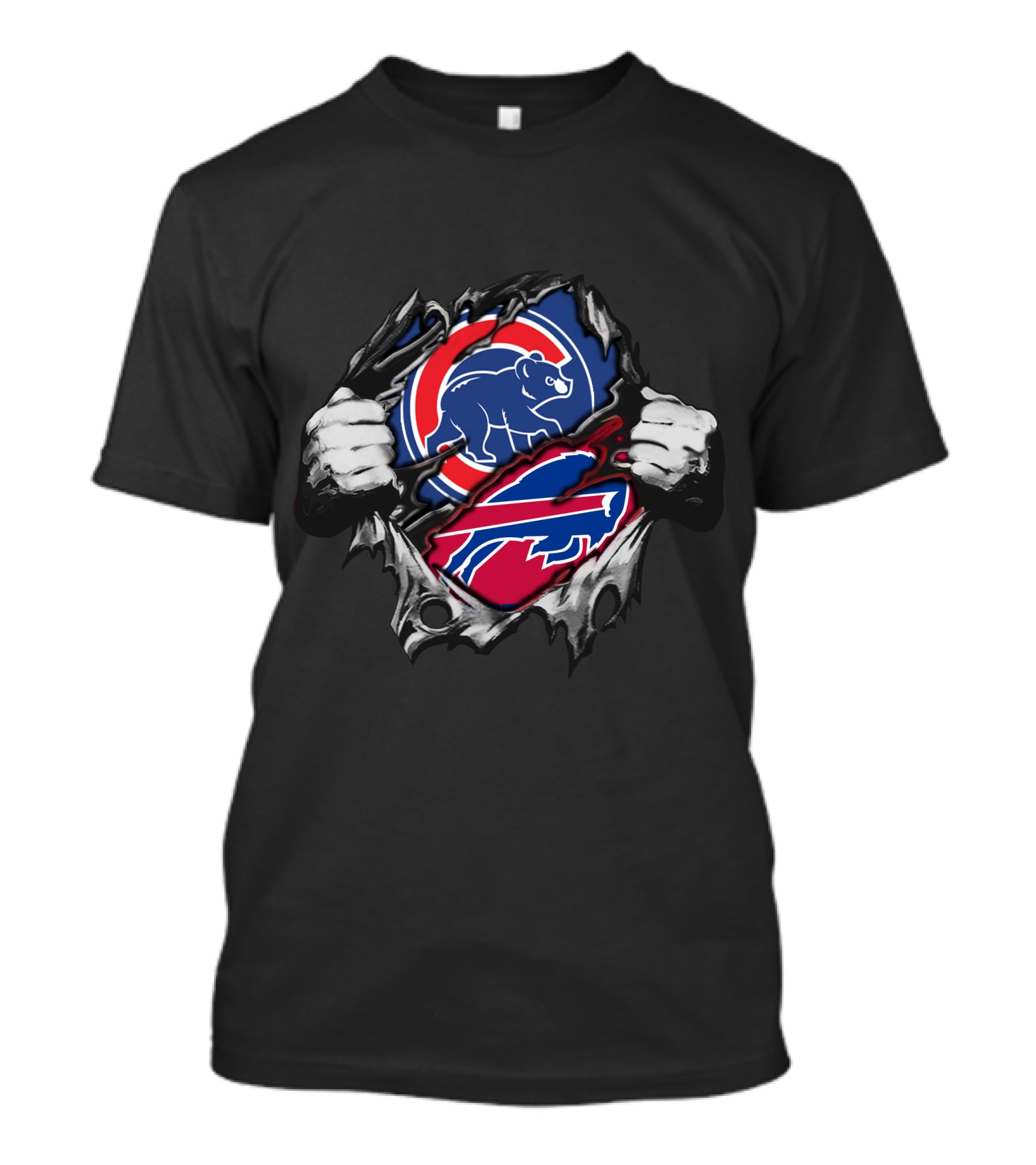 Bills Cubs Football Baseball Team Collaboration T-Shirt