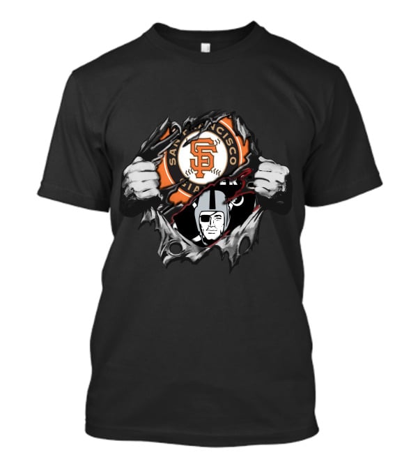 San Francisco Giants Raiders Crossover T-Shirt
