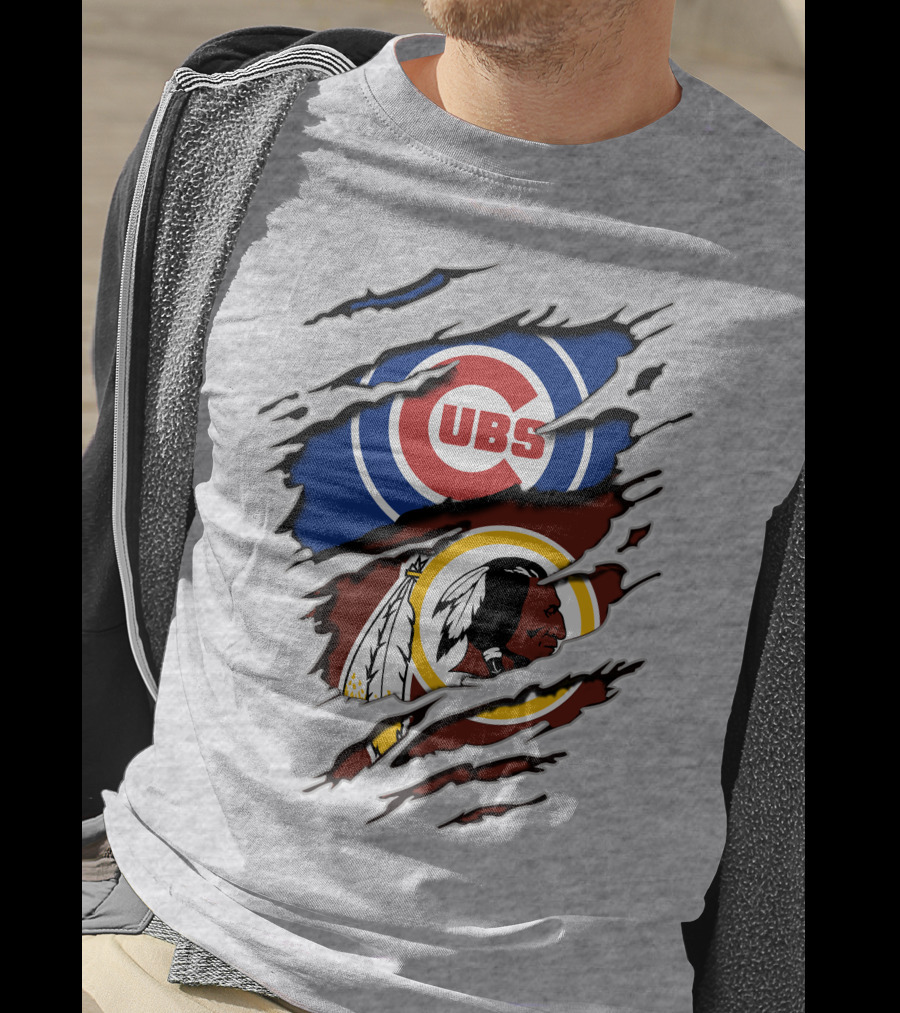 Cubs And Redskins Logos Combined T-Shirt