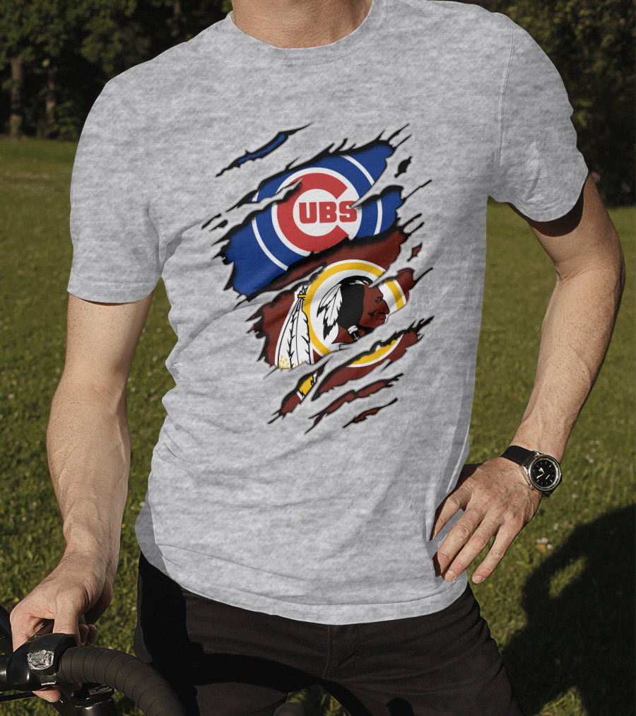 Cubs And Redskins Logos Combined T-Shirt