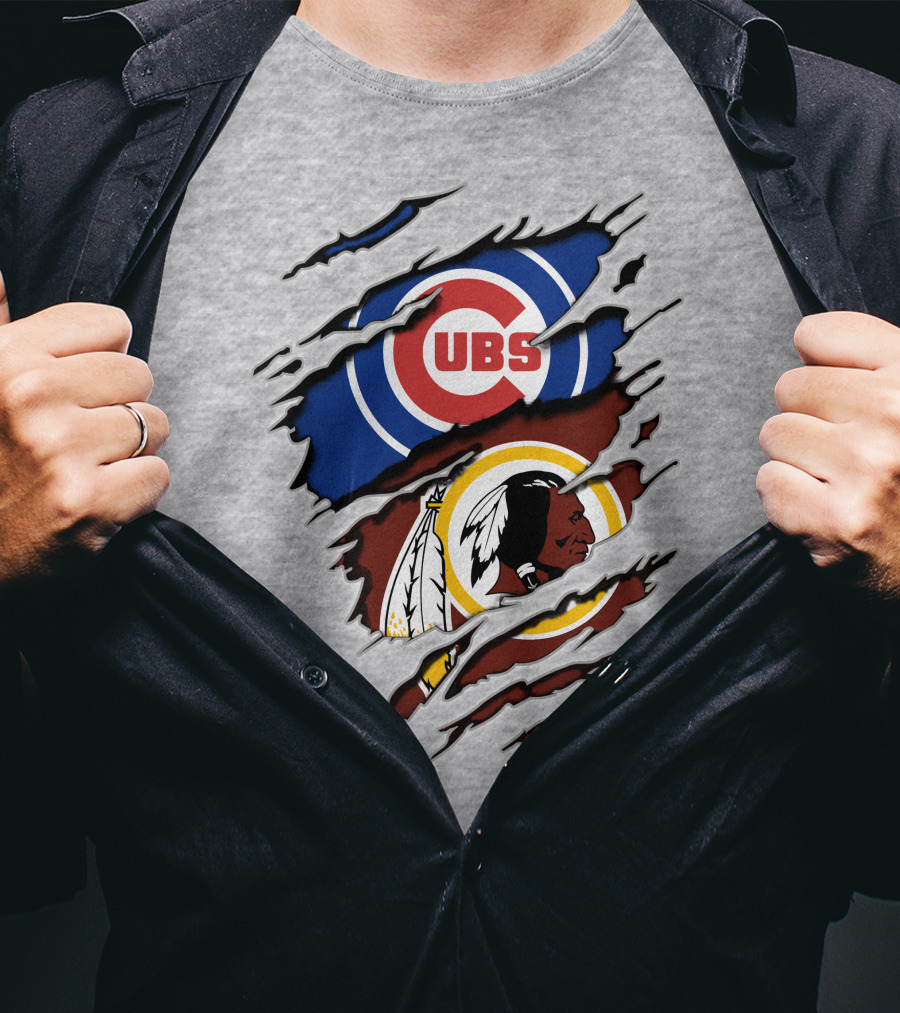 Cubs And Redskins Logos Combined T-Shirt
