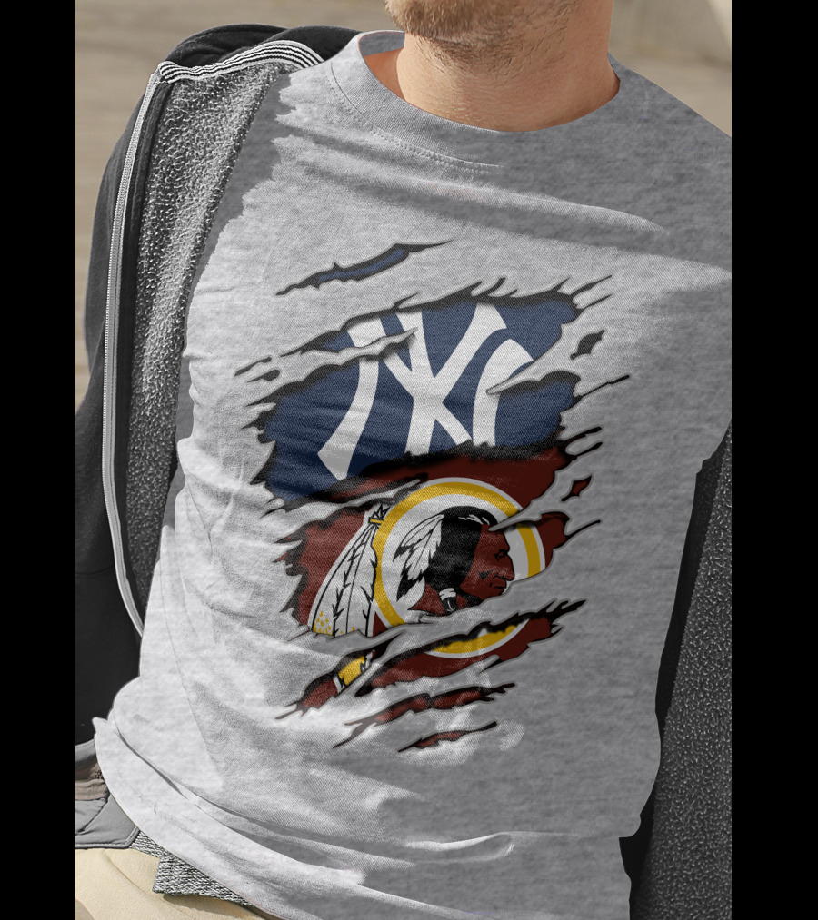 Yankees Redskins Logo Mashup T-Shirt