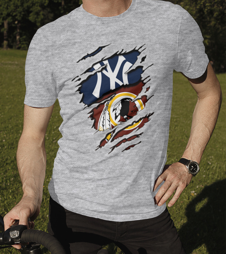 Yankees Redskins Logo Mashup T-Shirt