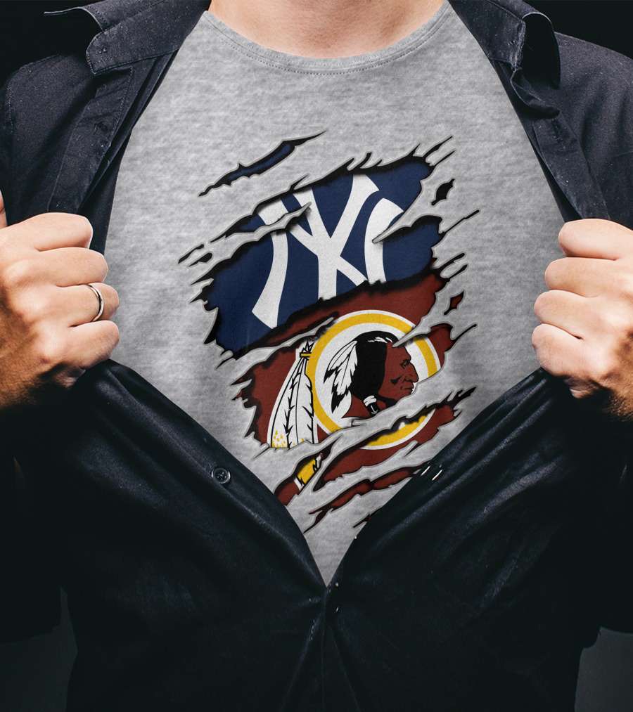 Yankees Redskins Logo Mashup T-Shirt