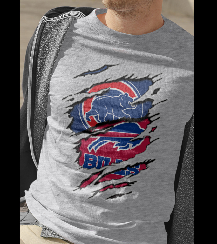 Bills Cubs Buffalo Football Chicago Baseball Crossover T-Shirt