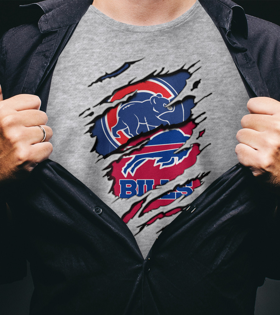 Bills Cubs Buffalo Football Chicago Baseball Crossover T-Shirt