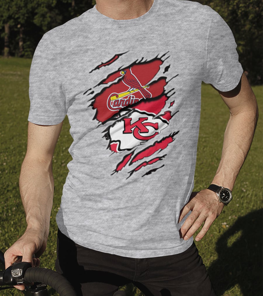 Kansas City Chiefs St. Louis Cardinals Torn T-Shirt