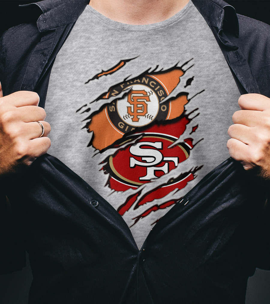 San Francisco Giants 49ers Crossover Logo T-Shirt