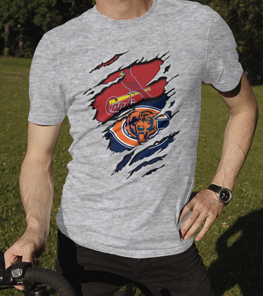Cardinals Bears Claw Marks Sports T-Shirt