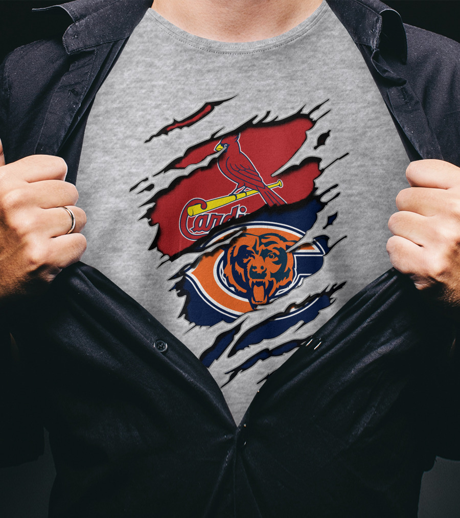 Cardinals Bears Claw Marks Sports T-Shirt