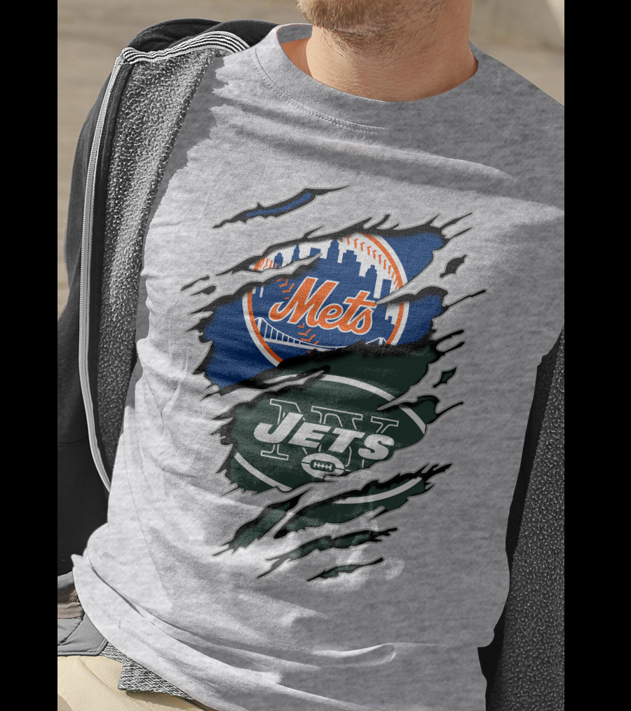 Mets Jets Claw Marks Scratch T-Shirt