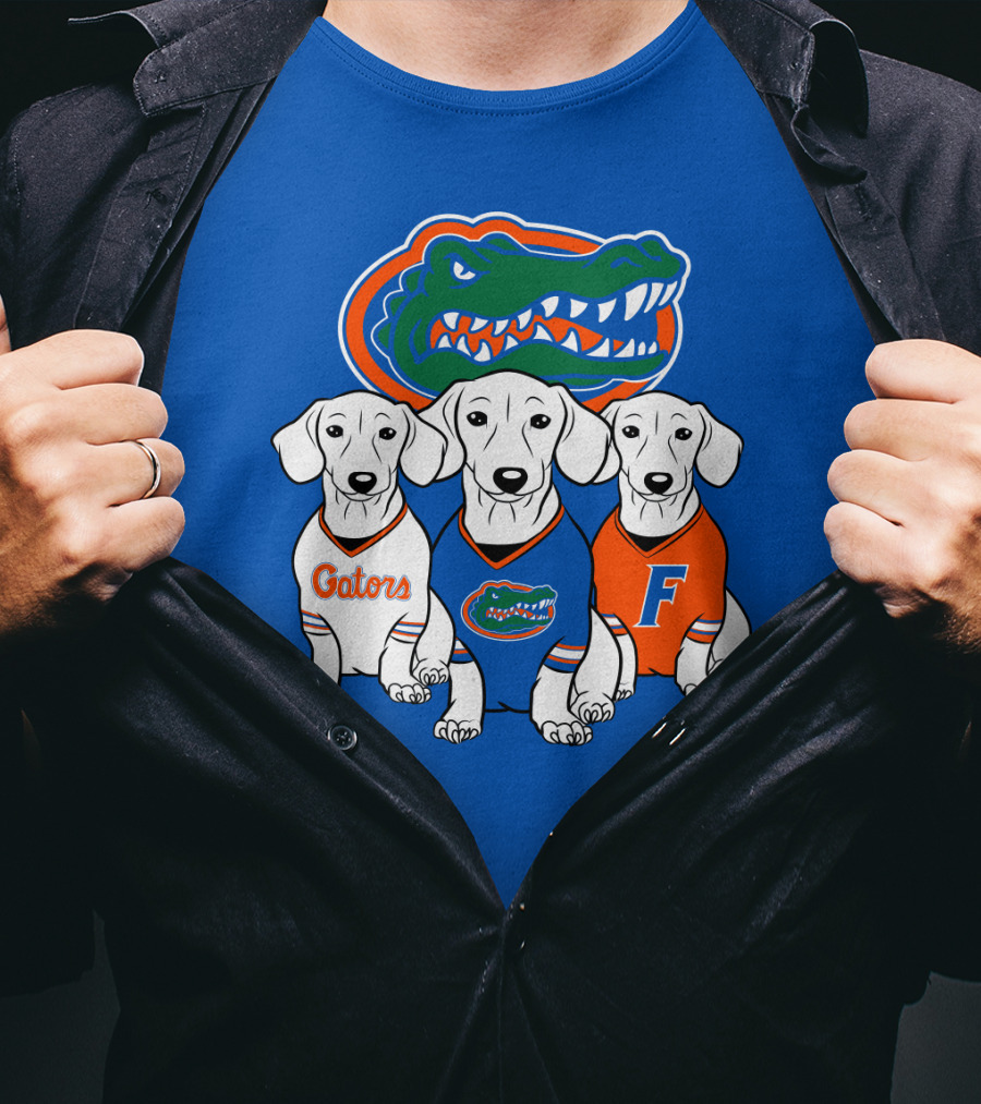 Florida Gators Dachshund Dogs T-Shirt