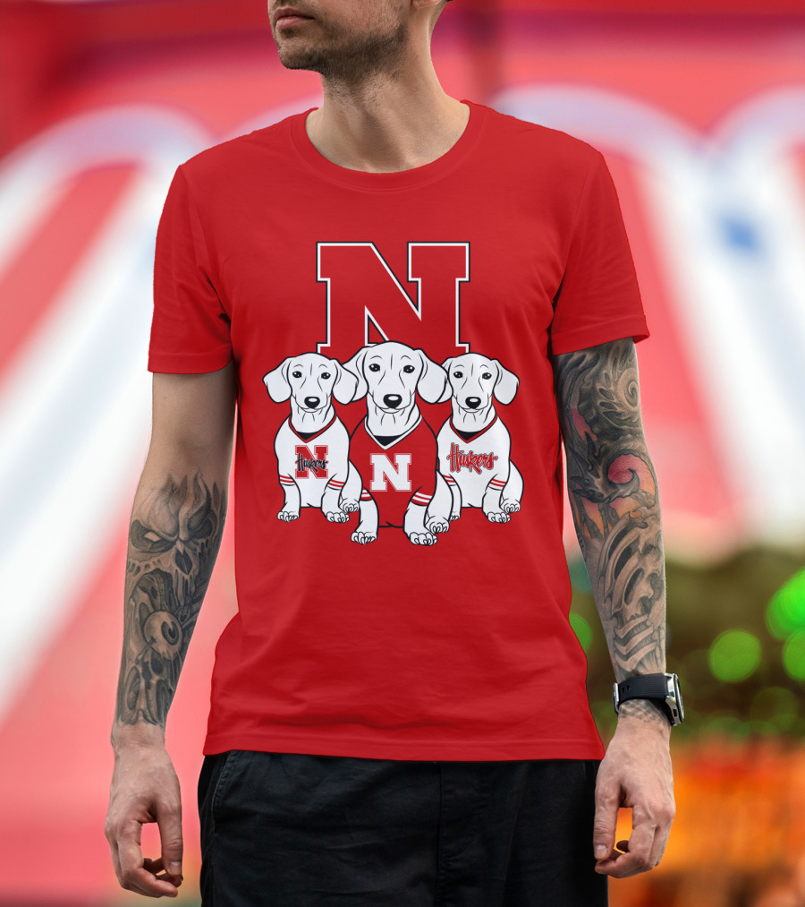 Nebraska Huskers Dachshund T-Shirt