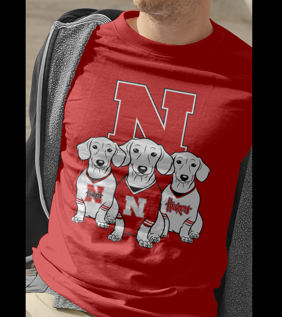 Nebraska Huskers Dachshund T-Shirt