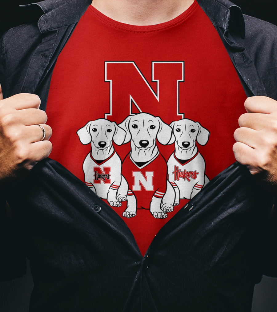 Nebraska Huskers Dachshund T-Shirt