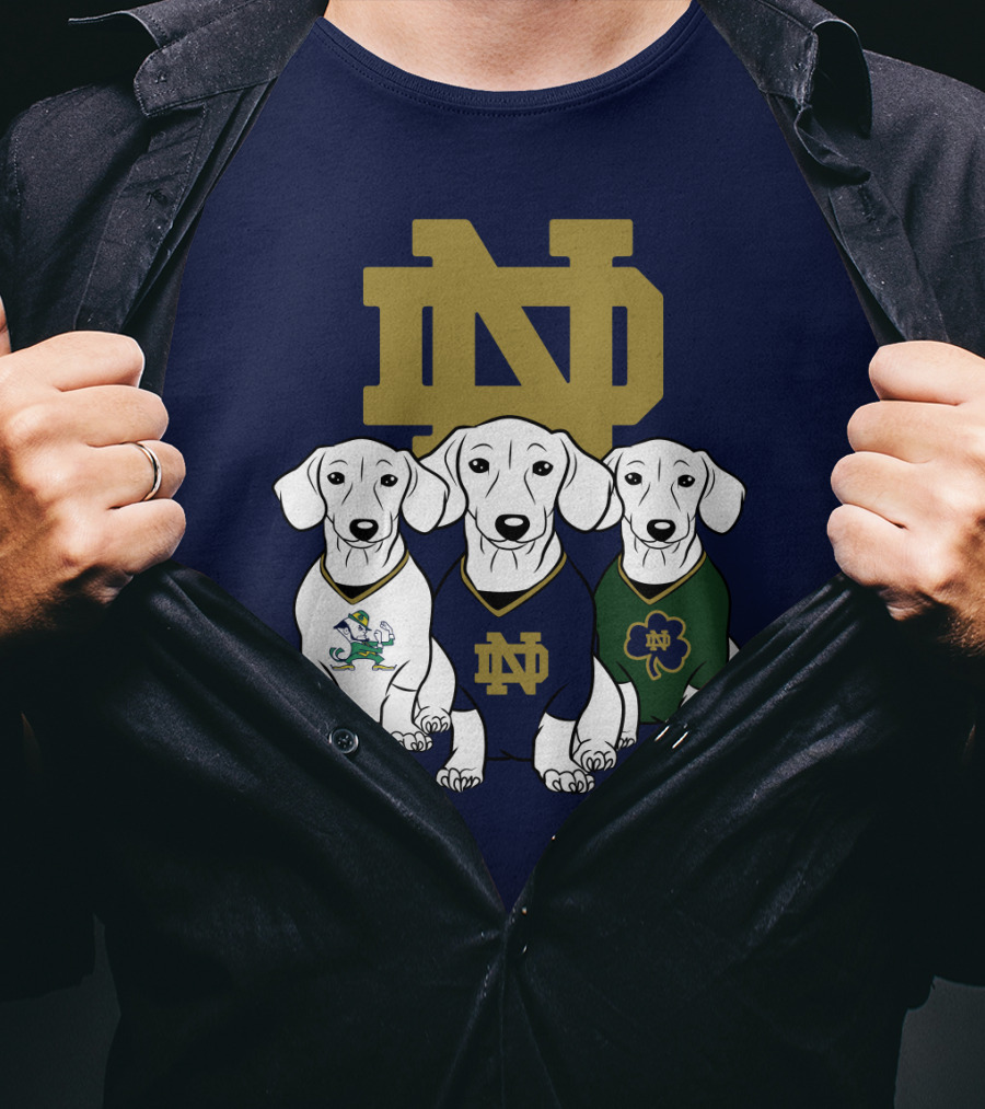 Dachshund Notre Dame Fighting Irish T-Shirt