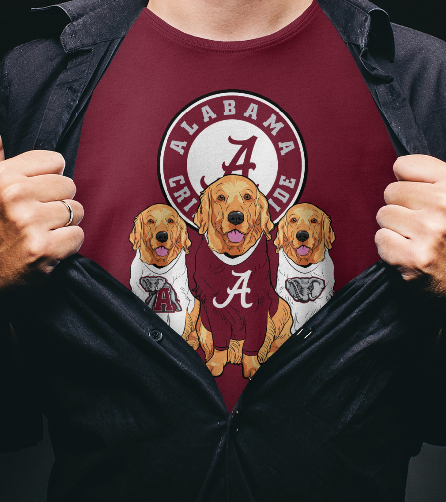 Alabama Crimson Tide Golden Retrievers T-Shirt
