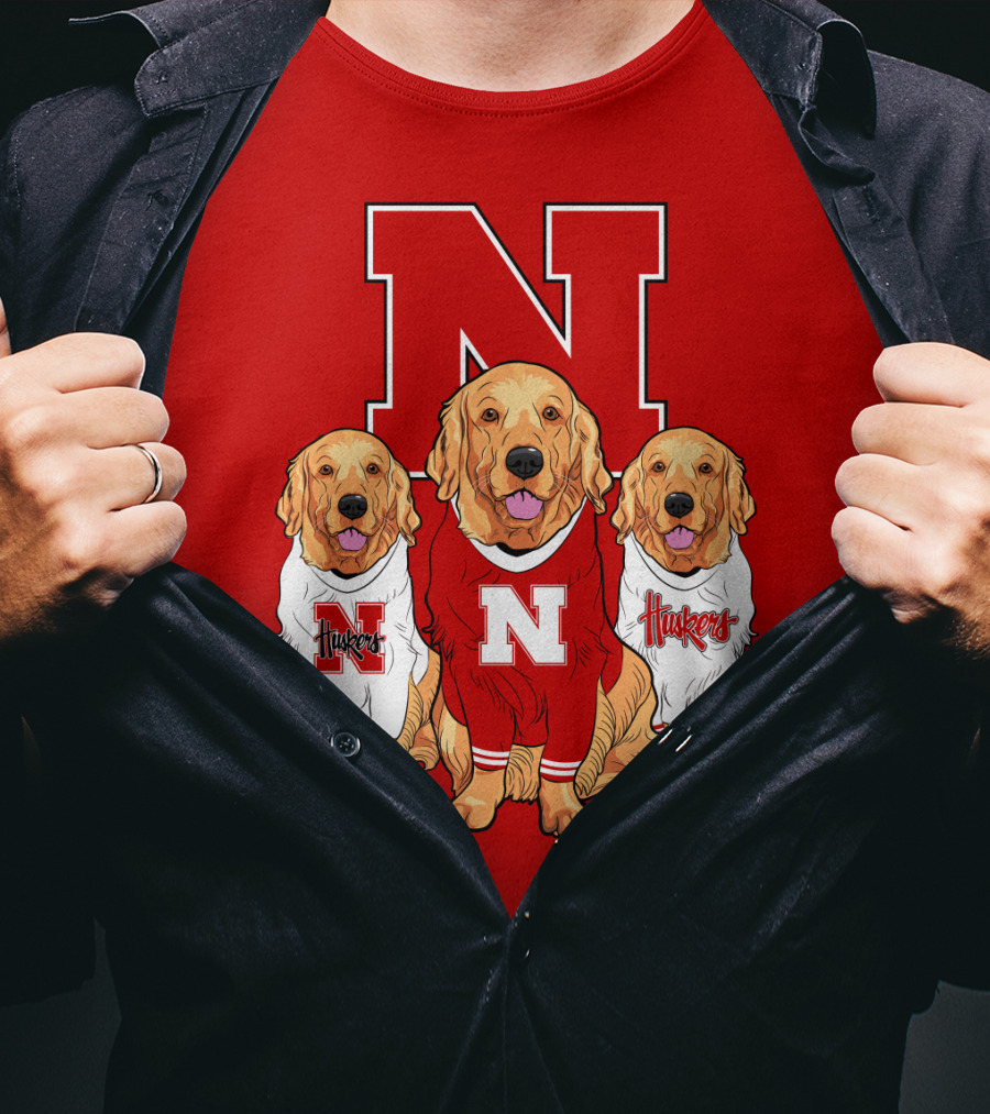 Nebraska Huskers Golden Retrievers T-Shirt