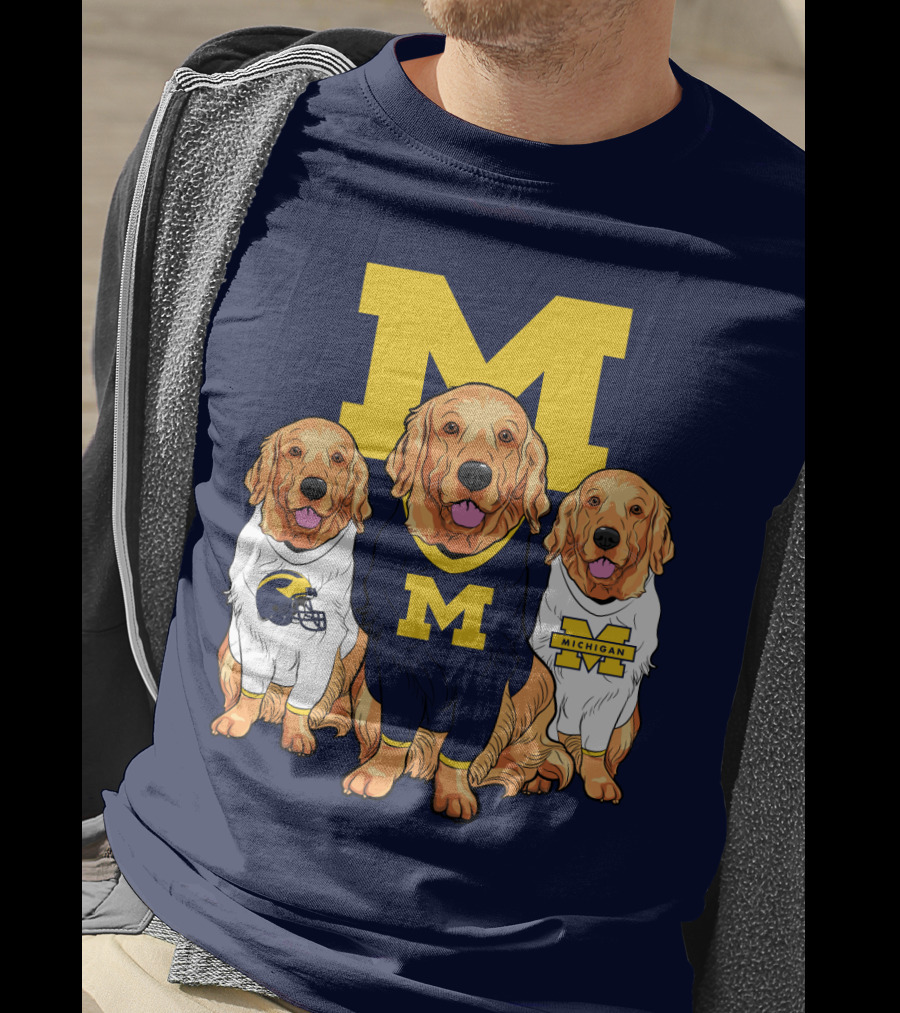 Michigan Wolverines Golden Retriever T-Shirt