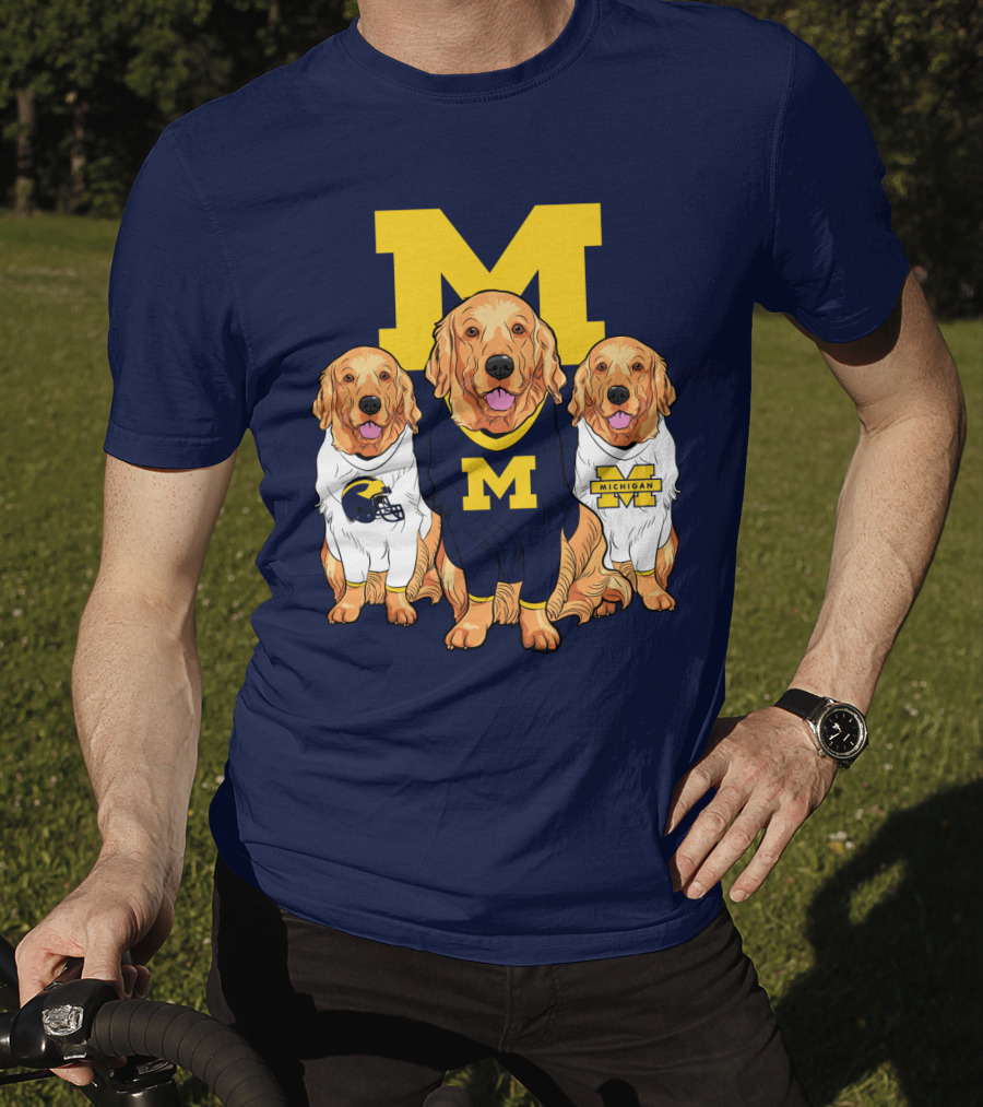 Michigan Wolverines Golden Retriever T-Shirt