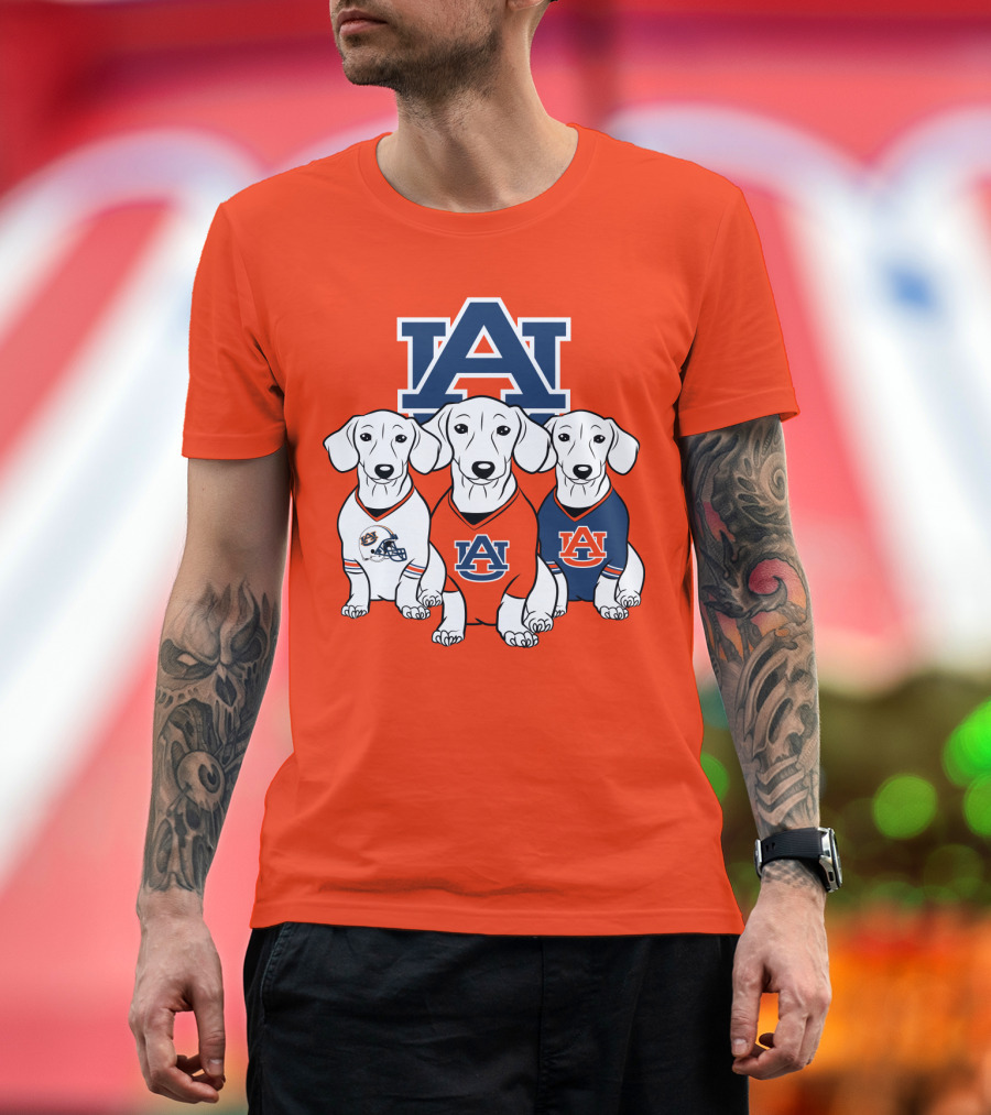 Auburn University Bulldogs Orange And Blue T-Shirt